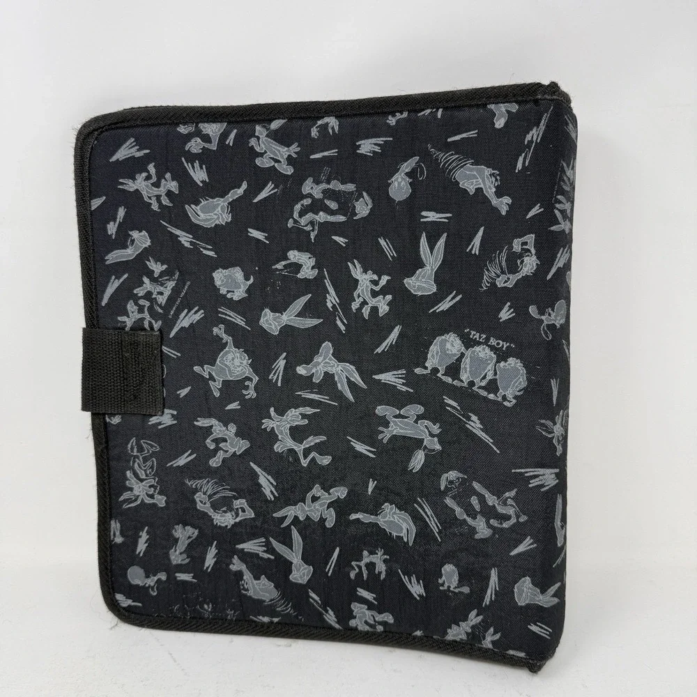 Vintage 1997 Stuart Hall Looney Tunes Blues School Strap Binder, Black